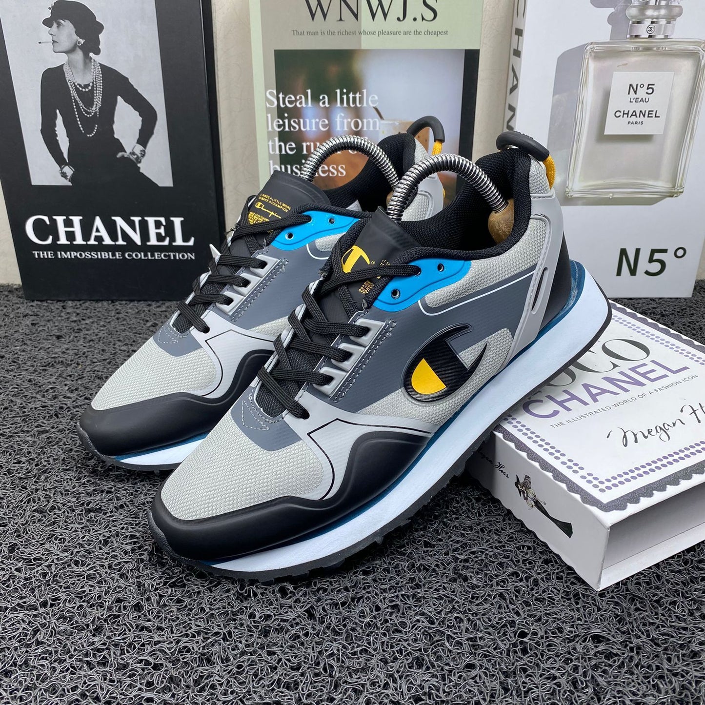 CHAMPION MID HOM GRIS NEGRO